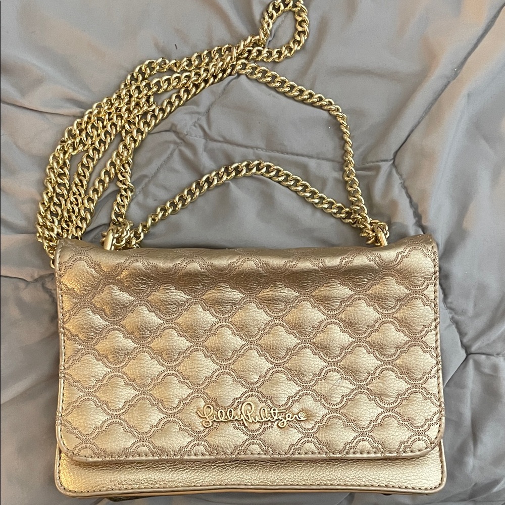 Lilly Pulitzer Crossbody Quilted Leather Bag